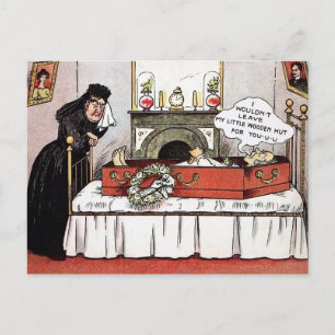 Viktorianische Todes-Dunkelhumor-Postkarte Postkarte