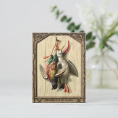 Viktorianische Tote Vögel Weihnachten Postkarte (Stehend Vorderseite)