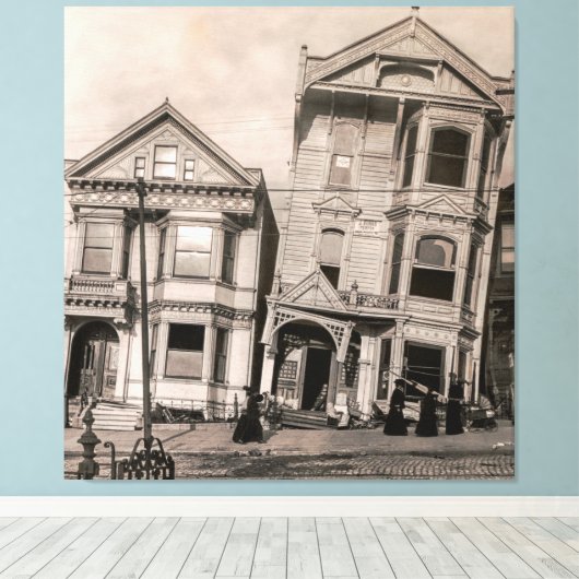 Viktorianische Tragödie - San Francisco 1906 Leinwanddruck (Insitu (Holzboden))