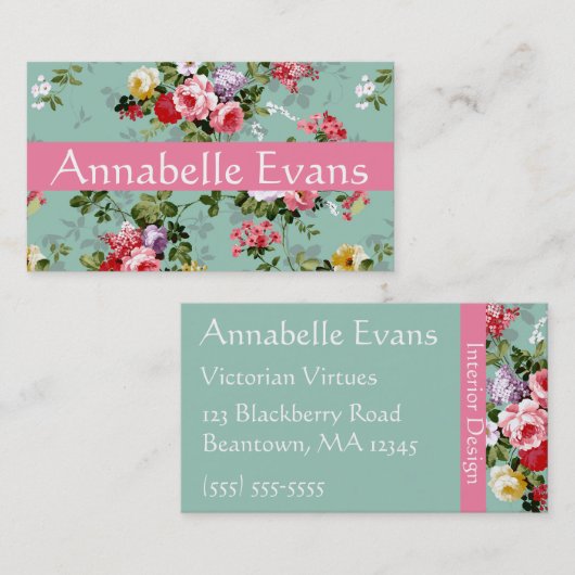 Viktorianische Tugenden Visitenkarte (Vorne/Hinten)