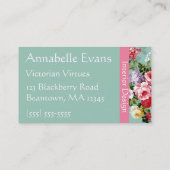 Viktorianische Tugenden Visitenkarte (Rückseite)