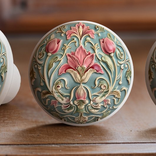 Viktorianische Tulip Keramik Krampf Keramikknauf