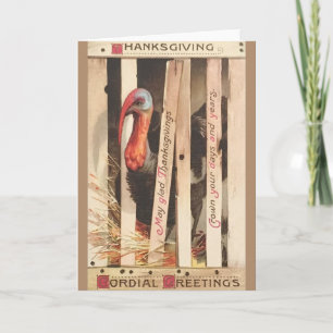 Viktorianische Türkei Erntedank Grußkarte Feiertagskarte