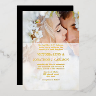 Viktorianische Typografie I Do Gold Hochzeit F Folieneinladung