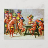 Viktorianische ungerade Karren Kartenspielen Postk Postkarte (Vorderseite)