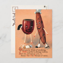 Viktorianische ungerade Rauchen Postkarte