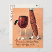 Viktorianische ungerade Rauchen Postkarte  (Vorne/Hinten)