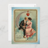 viktorianische Valentine Feiertagspostkarte (Vorne/Hinten)