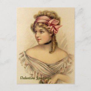 Viktorianische Valentine Grüße Vintag Postkarte
