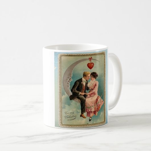 viktorianische Valentine Kaffeetasse (VorderseiteRechts)