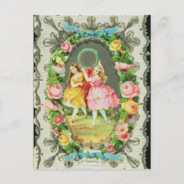 Viktorianische Valentine-Karte Feiertagspostkarte