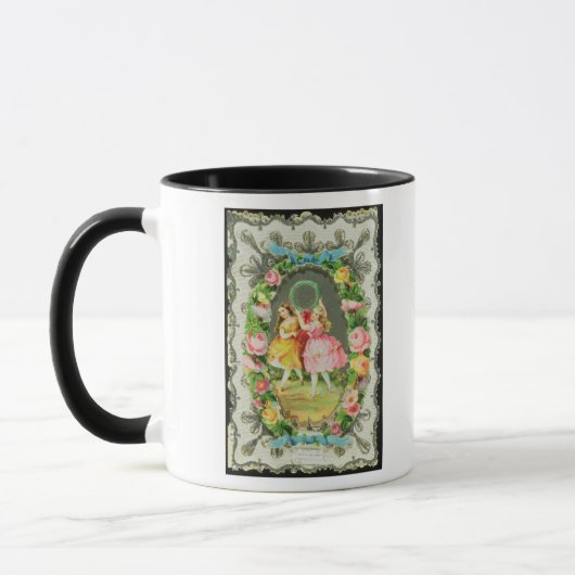 Viktorianische Valentine-Karte Tasse (Links)