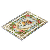 Viktorianische Valentine mit Girl and Boy Skaten Notizblock (Linke Seite)