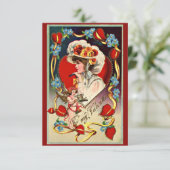 Viktorianische Valentinkarte Einladung (Stehend Vorderseite)