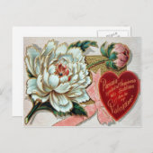 Viktorianische Valentinkarte Feiertagspostkarte (Vorne/Hinten)