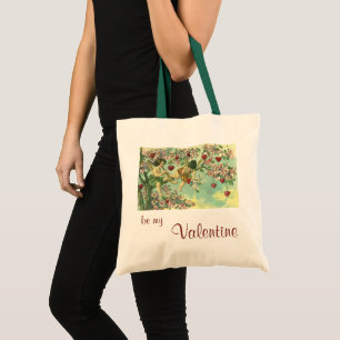 Viktorianische Valentinstag-Cupids Vintage Herz Ba Tragetasche
