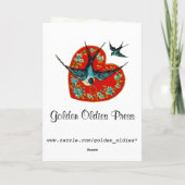 Viktorianische Valentintagskarte Feiertagskarte (Rückseite)