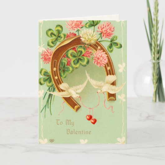 Viktorianische Valentintagskarte Feiertagskarte (Vorderseite)