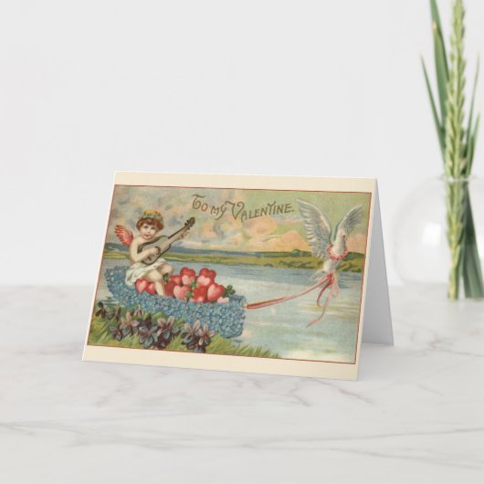 Viktorianische Valentintagskarte Feiertagskarte (Vorderseite)
