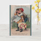 Viktorianische Valentintagskarte Karte (Gelbe Blume)