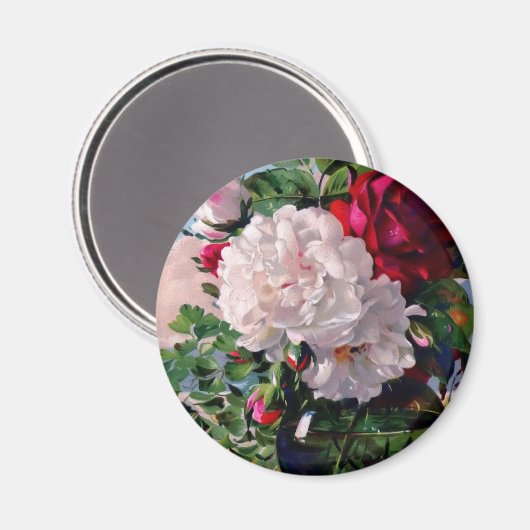 Viktorianische Vase-Studie Magnet (Vorderseite/Rückseite)