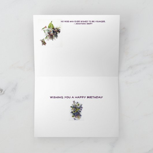 Viktorianische Veilchen Karte (Innenseite)