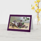 Viktorianische Veilchen Karte (Gelbe Blume)