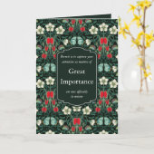 Viktorianische Venus Flytrap & Butterfly Custom Karte (Gelbe Blume)