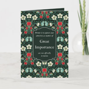 Viktorianische Venus Flytrap & Butterfly Custom Karte