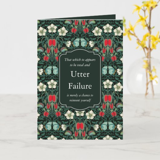 Viktorianische Venus Flytrap & Butterfly Custom Karte (Gelbe Blume)