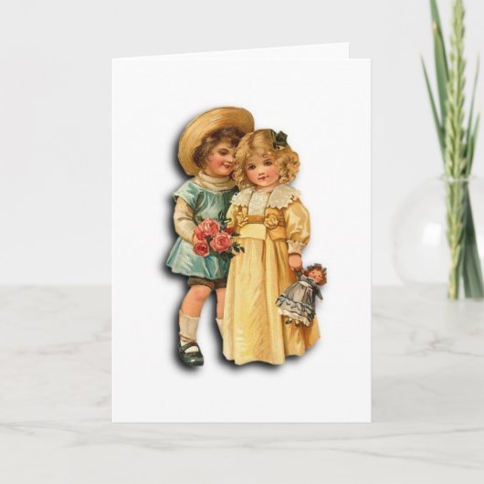 Viktorianische Verlobung oder Hochzeitskarte Ankündigung (Vorderseite)