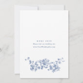 Viktorianische Verziert-Grace Dusty Blue ENGAGEMEN Einladung (Rückseite)