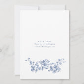 Viktorianische Verziert-Grace Dusty Blue ENGAGEMEN Einladung (Rückseite)