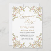 Viktorianische Verziert-Grace-Floral-ENGAGEMENT-Pa Einladung (Vorderseite)