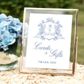 Viktorianische Verzierte blaue Karten und Geschenk Poster