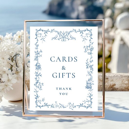 Viktorianische Verzierte Blumenkarten und Geschenk Poster