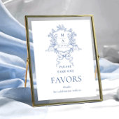 Viktorianische Verzierte Dusty Blue Lieblings Hoch Poster