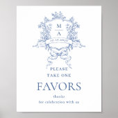 Viktorianische Verzierte Dusty Blue Lieblings Hoch Poster (Vorne)