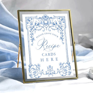 Viktorianische Verzierte Grace Blumenblättrige bla Poster