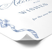 Viktorianische Verzierte Grace Dusty Blue Advice & Poster (Ecke)