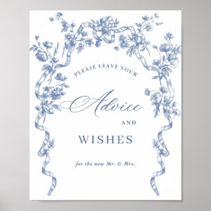 Viktorianische Verzierte Grace Dusty Blue Advice & Poster