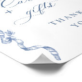 Viktorianische Verzierte Grace Dusty Blue Cards un Poster (Ecke)