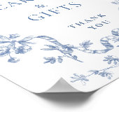 Viktorianische Verzierte Grace Dusty Blue Cards un Poster (Ecke)