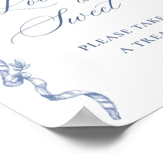 Viktorianische Verzierte Grace Dusty Blue Liebe is Poster (Ecke)