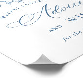 Viktorianische Verzierte Grace Floral Blue Beratun Poster (Ecke)