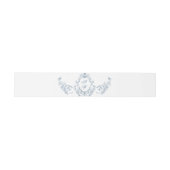 Viktorianische Verzierte Grace Floral Dusty Blue W Einladungsbanderole (Flach)