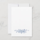 Viktorianische Verzierte Grace Floral Dusty Blue W RSVP Karte (Rückseite)