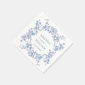 Viktorianische Verzierte Grace Floral Dusty Blue W Serviette (Ecke)