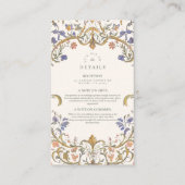 Viktorianische Verzierte Grace Floral Frame Weddin Begleitkarte (Vorderseite)