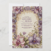 Viktorianische Verzierte Grace Floral Frame Weddin Einladung (Vorderseite)